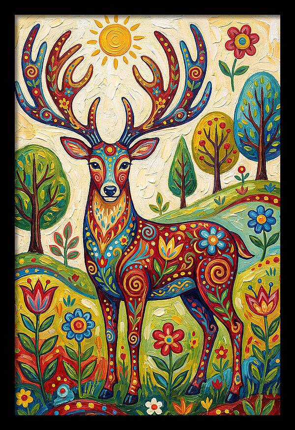 Colorful Deer In Nature