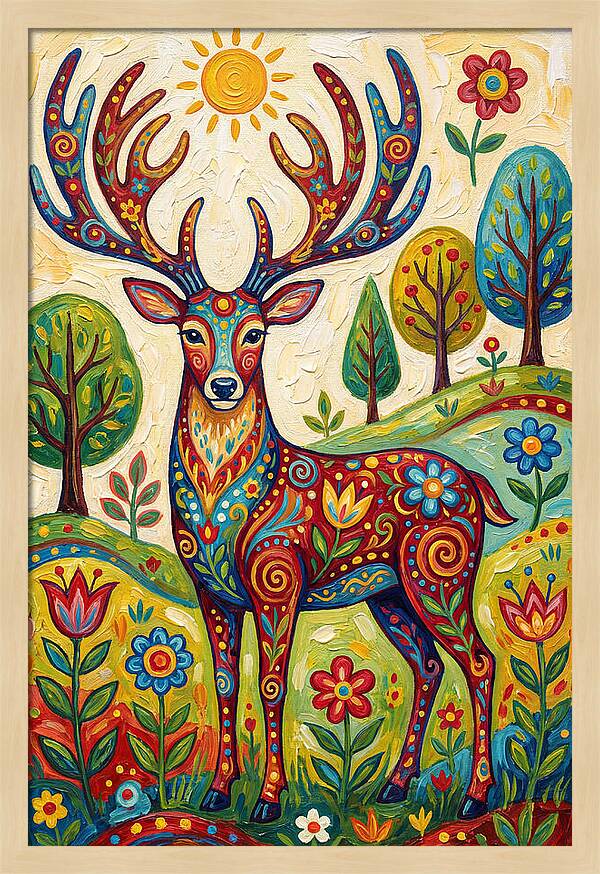 Colorful Deer In Nature