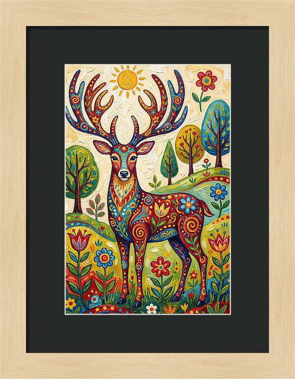 Colorful Deer In Nature