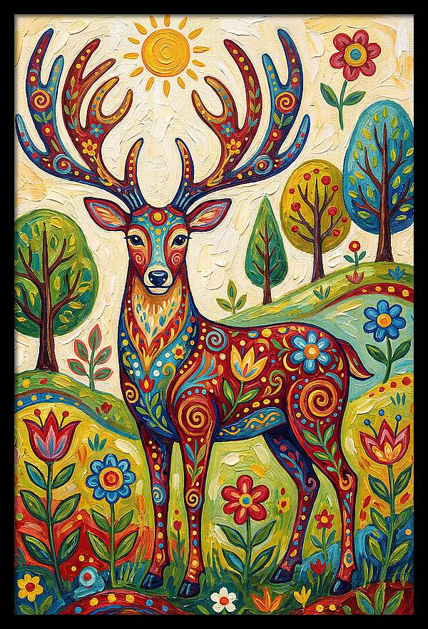 Colorful Deer In Nature