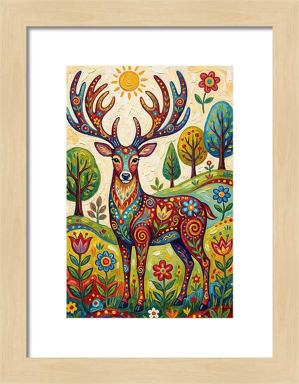 Colorful Deer In Nature