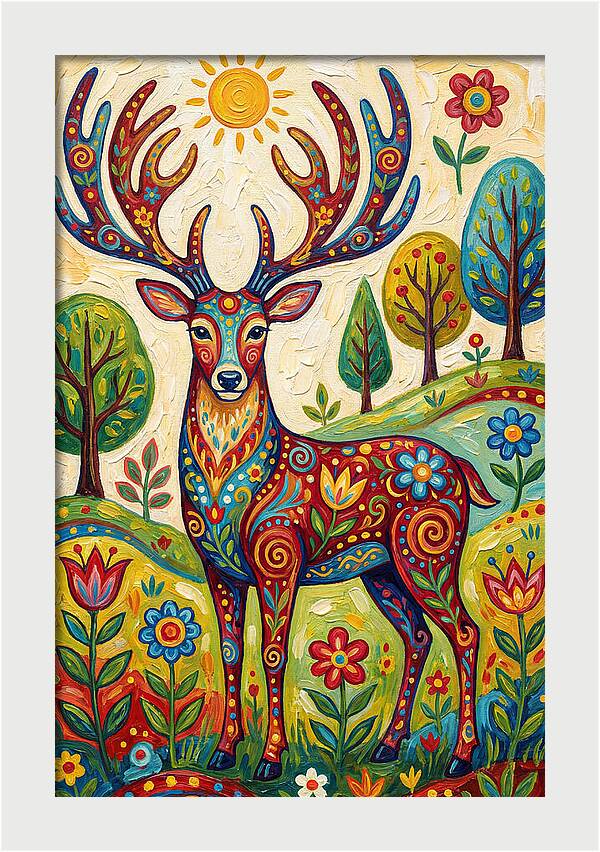 Colorful Deer In Nature