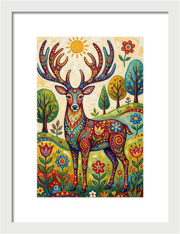 Colorful Deer In Nature