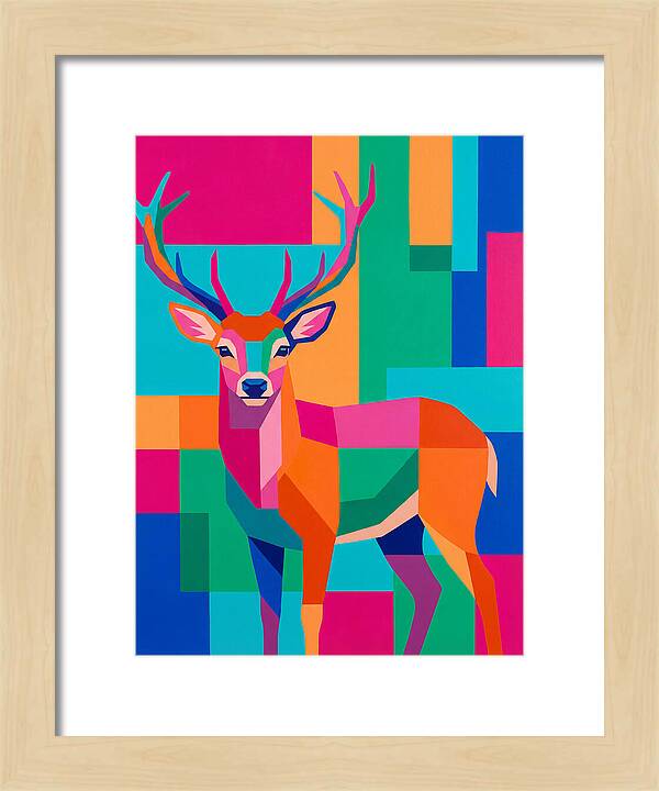 Colorful Deer Portrait