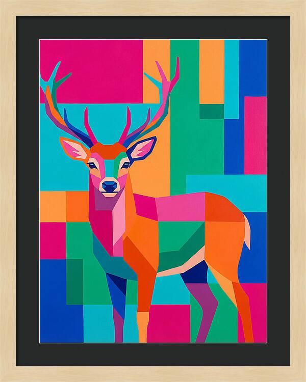 Colorful Deer Portrait