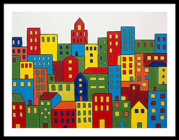 Colorful Downtown Skyline
