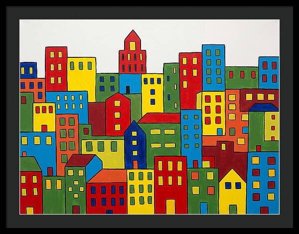 Colorful Downtown Skyline