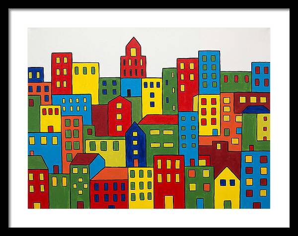 Colorful Downtown Skyline