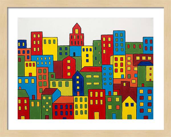 Colorful Downtown Skyline