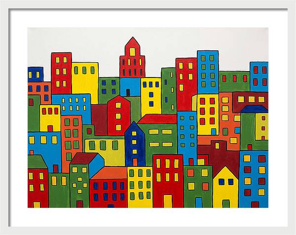 Colorful Downtown Skyline