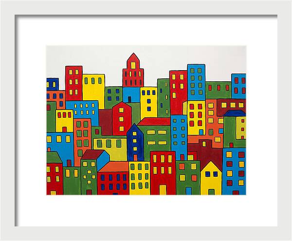 Colorful Downtown Skyline