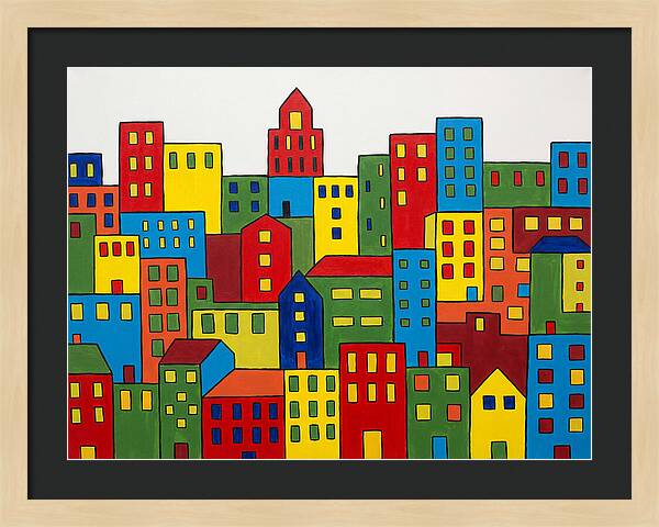 Colorful Downtown Skyline