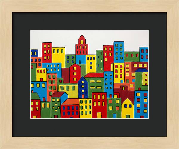 Colorful Downtown Skyline