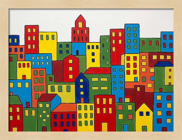 Colorful Downtown Skyline