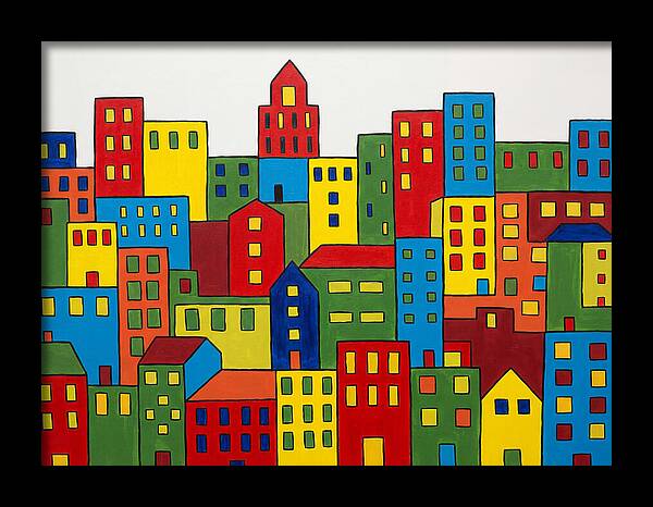 Colorful Downtown Skyline