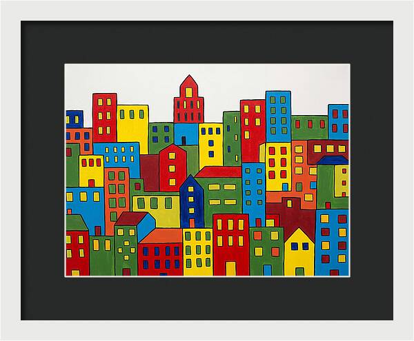 Colorful Downtown Skyline
