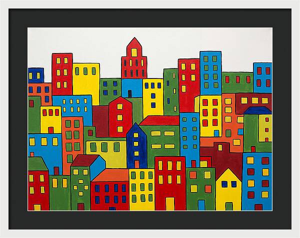 Colorful Downtown Skyline