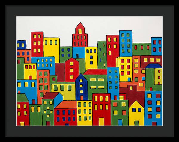 Colorful Downtown Skyline