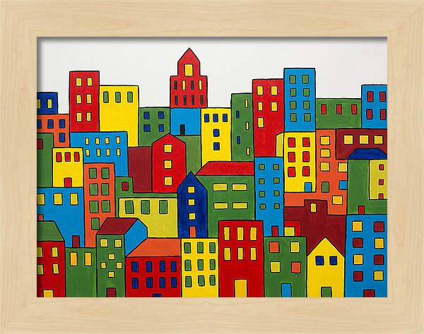 Colorful Downtown Skyline