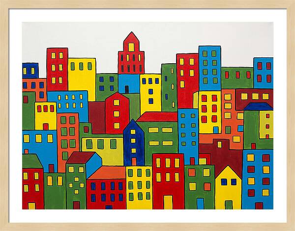 Colorful Downtown Skyline