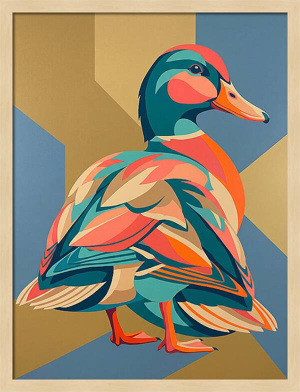 Colorful Duck Portrait