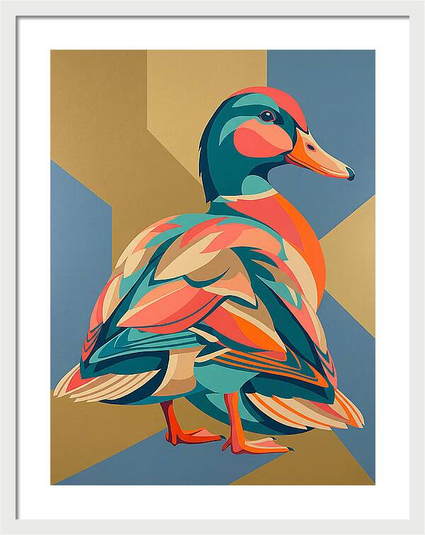Colorful Duck Portrait