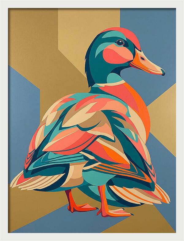 Colorful Duck Portrait