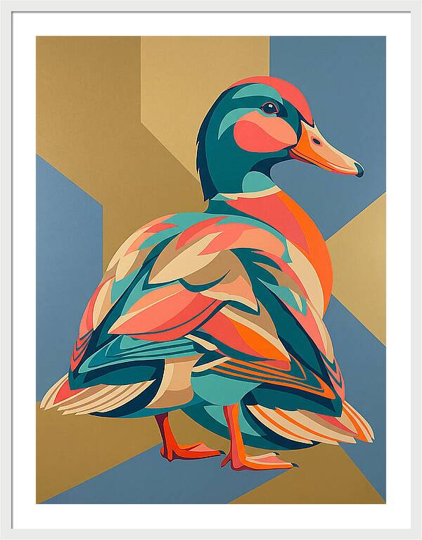 Colorful Duck Portrait