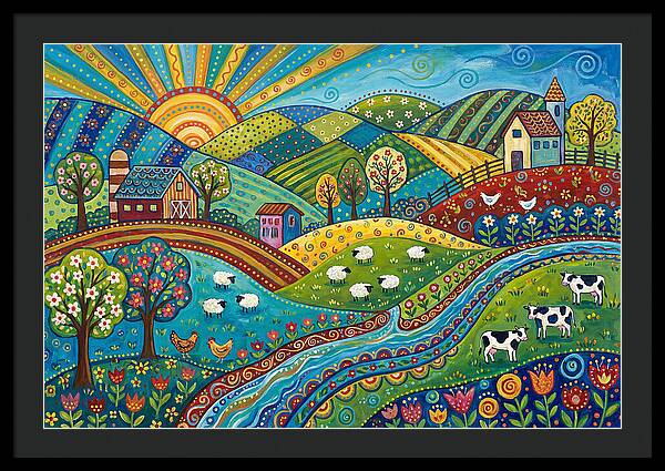 Colorful Farmland Landscape