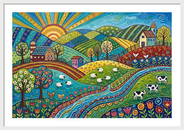Colorful Farmland Landscape