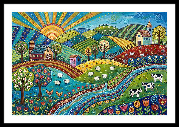 Colorful Farmland Landscape