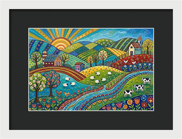 Colorful Farmland Landscape