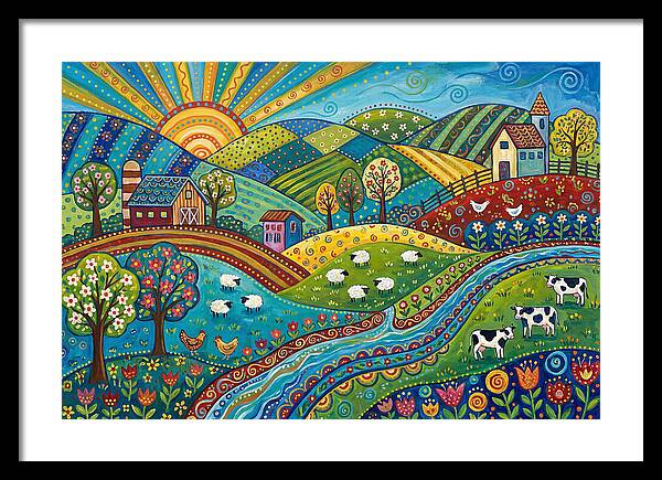 Colorful Farmland Landscape