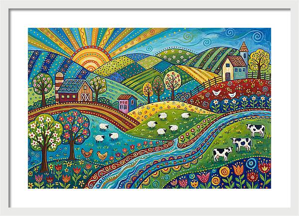 Colorful Farmland Landscape