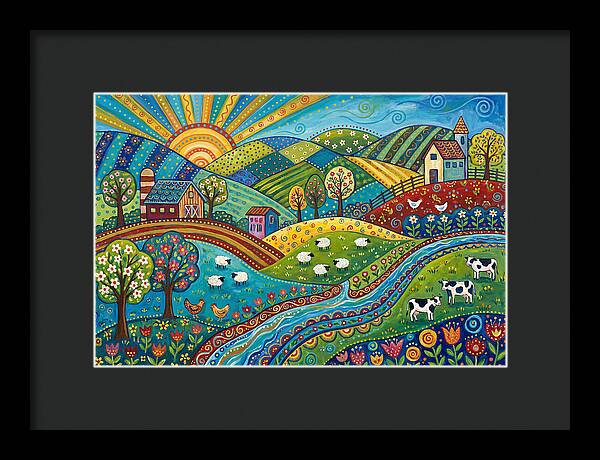 Colorful Farmland Landscape