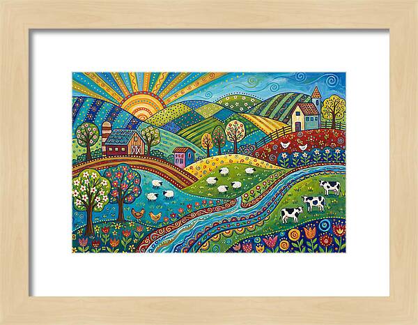 Colorful Farmland Landscape