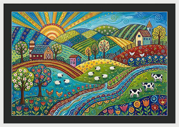 Colorful Farmland Landscape