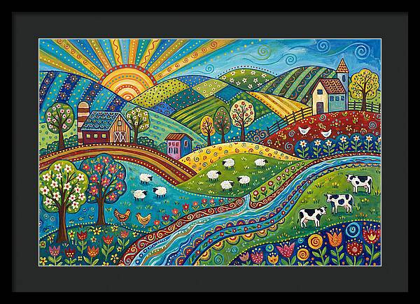 Colorful Farmland Landscape