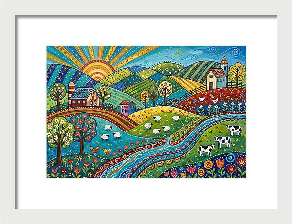 Colorful Farmland Landscape