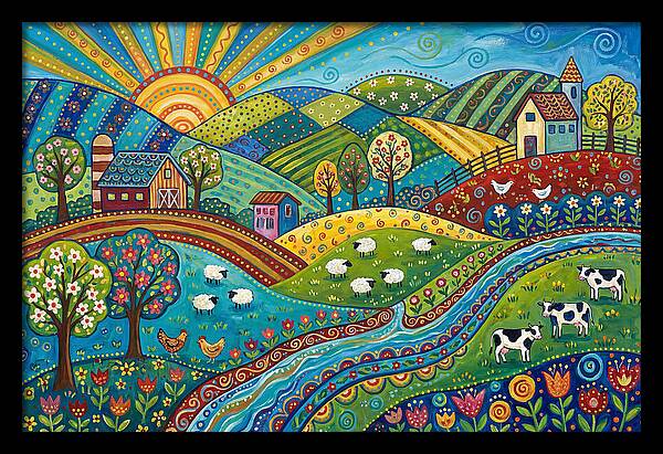 Colorful Farmland Landscape
