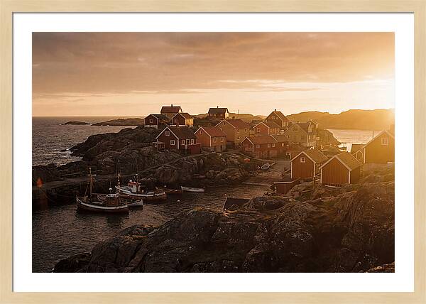 Colorful Fishing Village At Dusk