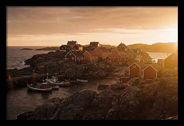 Colorful Fishing Village At Dusk