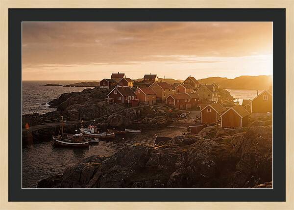 Colorful Fishing Village At Dusk
