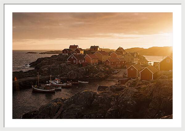 Colorful Fishing Village At Dusk