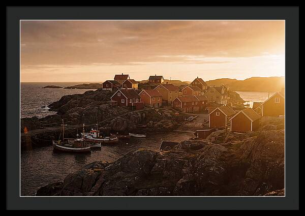 Colorful Fishing Village At Dusk