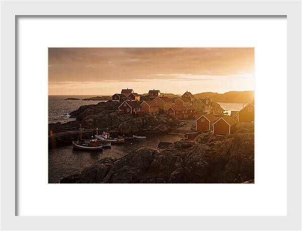 Colorful Fishing Village At Dusk