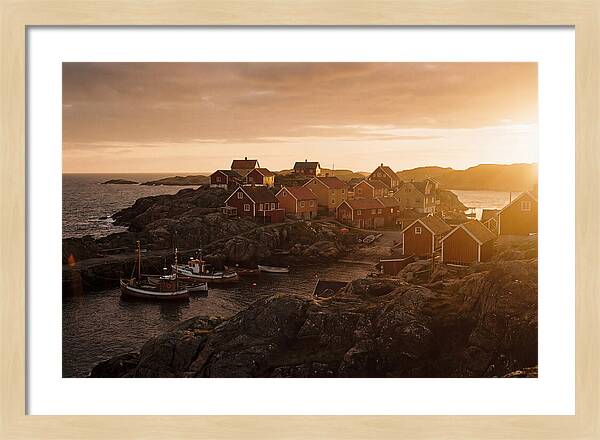 Colorful Fishing Village At Dusk