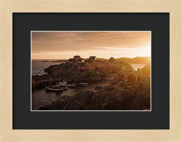 Colorful Fishing Village At Dusk