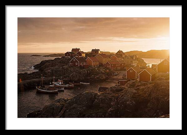 Colorful Fishing Village At Dusk