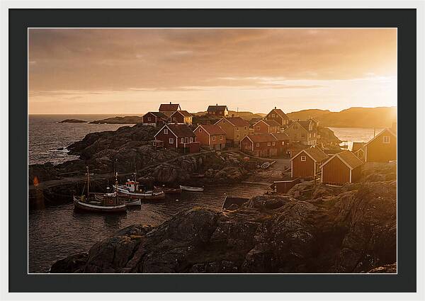 Colorful Fishing Village At Dusk
